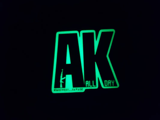 Glow in dark AkAllDay sticker